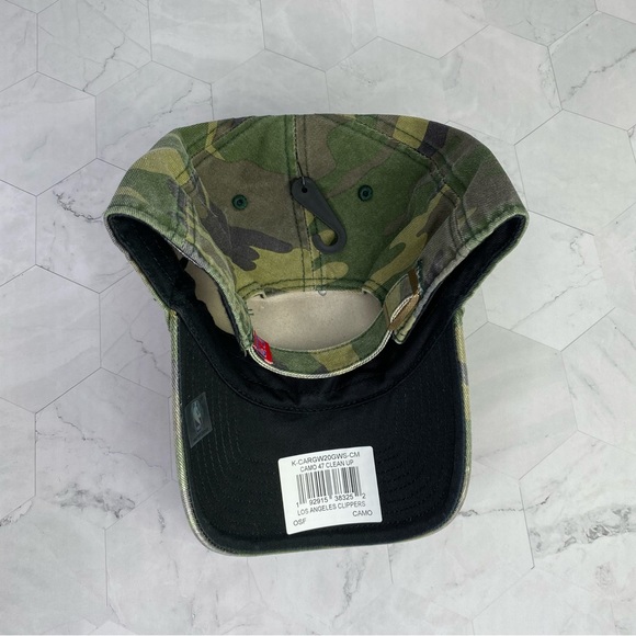 47 Brand Los Angeles Clippers Camo Green Hat Adjustable Strapback OSFA Cap New - Picture 4 of 5